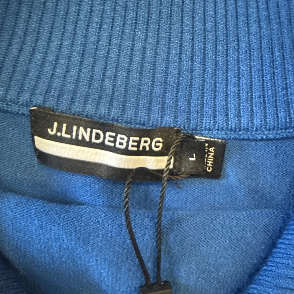 J. Lindeberg Golf Mens Large Jeff Knitted Sweater JL-Navy NWT